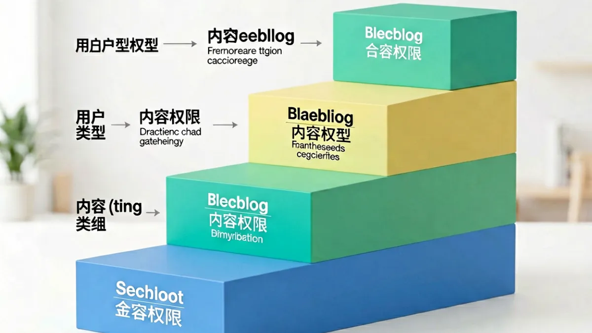 信息图表展示成人抖音平台内容分级机制的四个层级与对应的用户权限范围